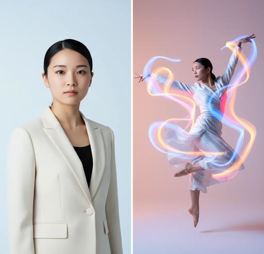 静止画とダンス化動画の比較イメージ