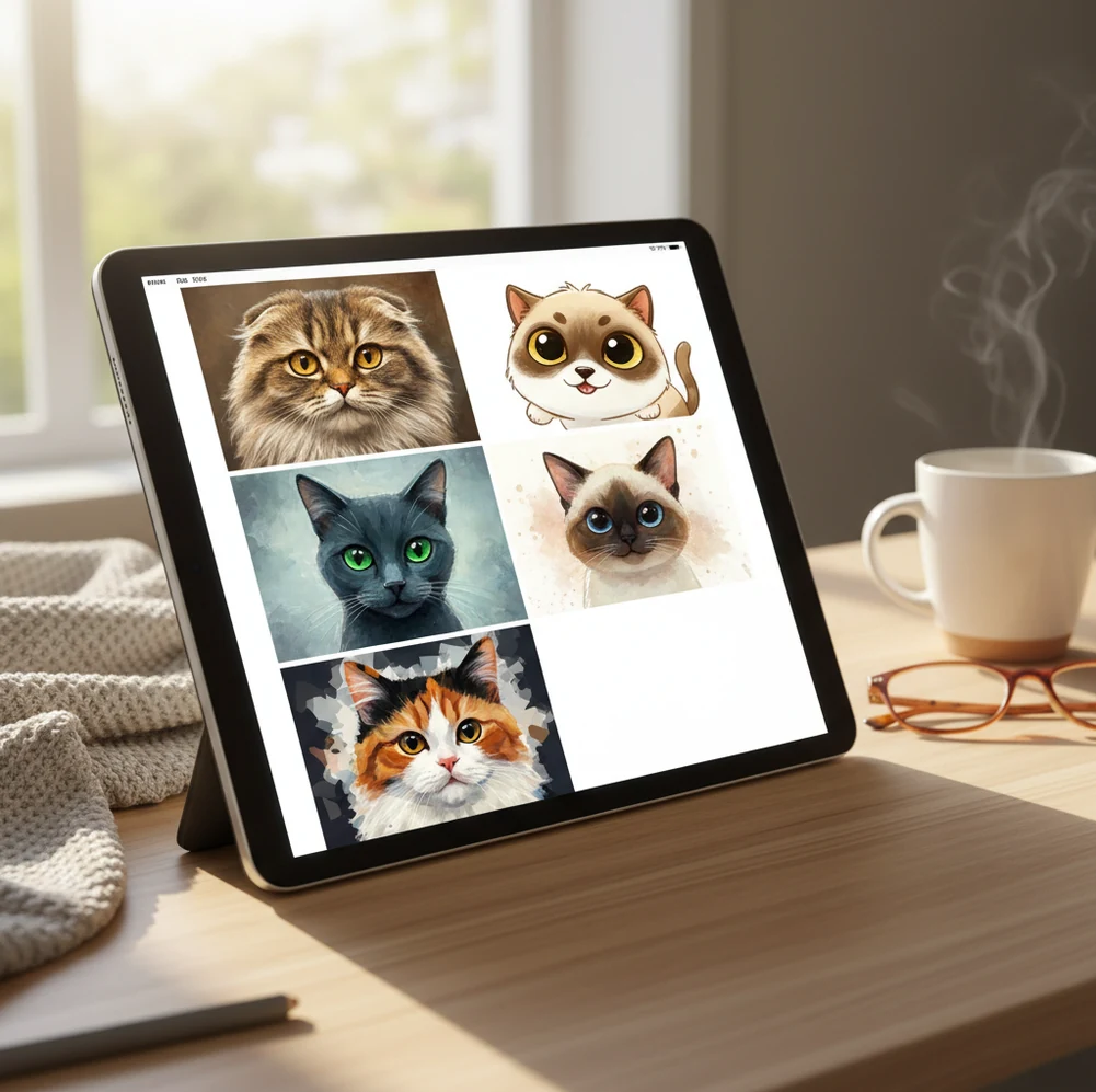AIで生成した猫画像の作例一覧