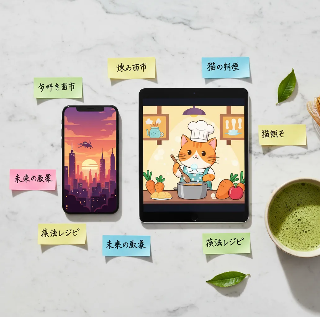 AI動画素材をSNS向けに整理する例