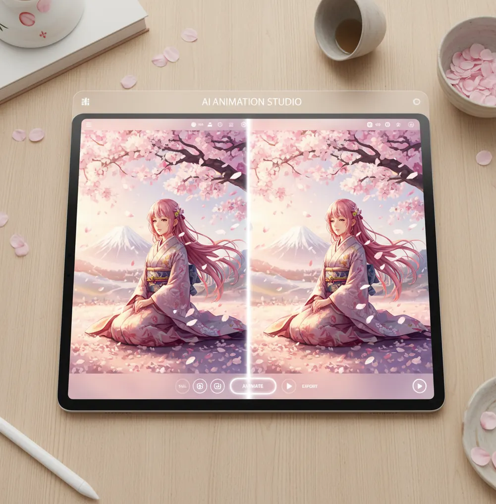 静止画が動くAIアニメ化の比較