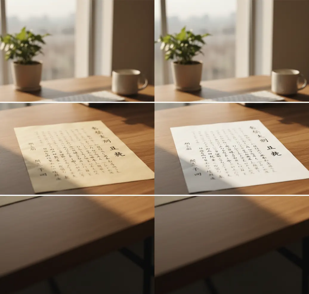 ぼやけた書類文字をAIで鮮明化