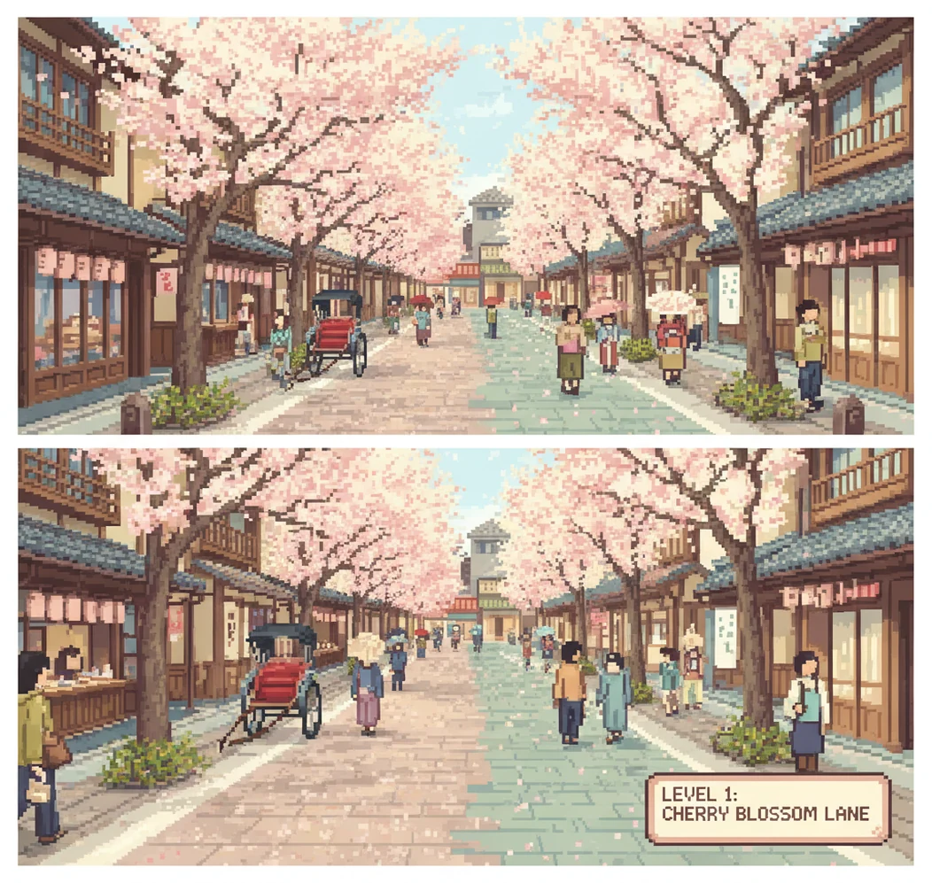 写真とドット絵のビフォーアフター例