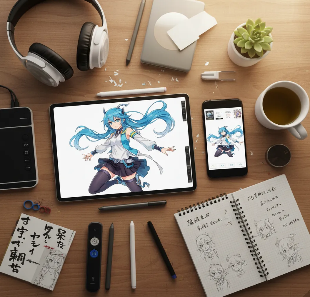 タブレットとスマホで立ち絵動画化作業