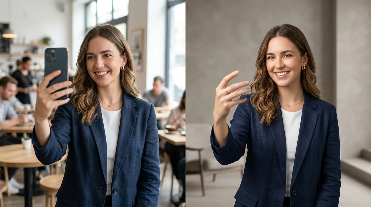 remove background and add new one for a clean professional portrait