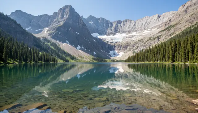 Sharpen blurry photo AI tool enhancing landscape with crystal clear mountain detail